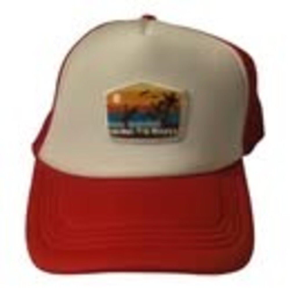 Unisex Red 'Riding the Waves' Trucker Hat